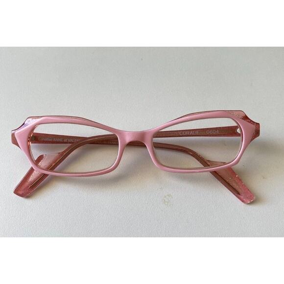 Authentic Anne et Valentin Coralie 0607 Pink Clear 48mm Frames Glasses RX-able - Picture 1 of 13